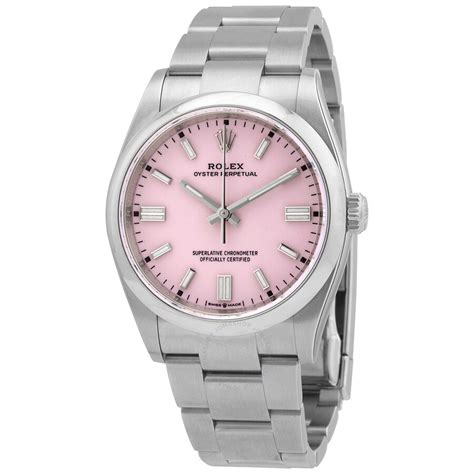 rolex oyster perpetual 26 pink|Rolex perpetual date price.